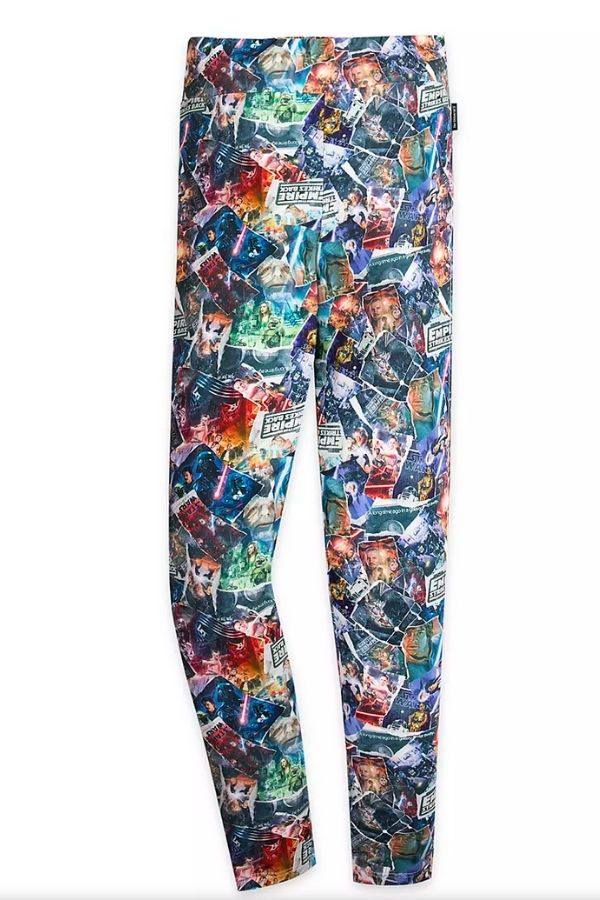 a pair of leggings with images from the Skywalker saga of Star Wars