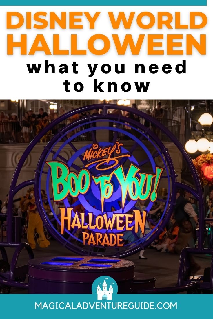 a float from Mickey's Boo to You parade during Halloween at Walt Disney World