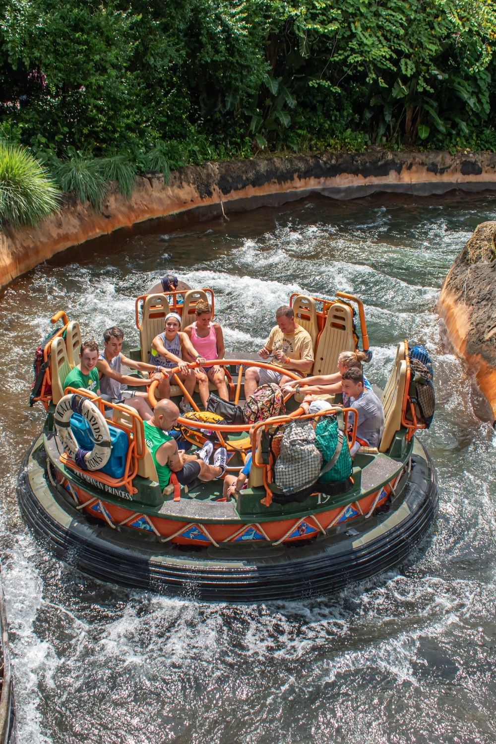 guests riding kali river rapids to help them stay cool at disney world
