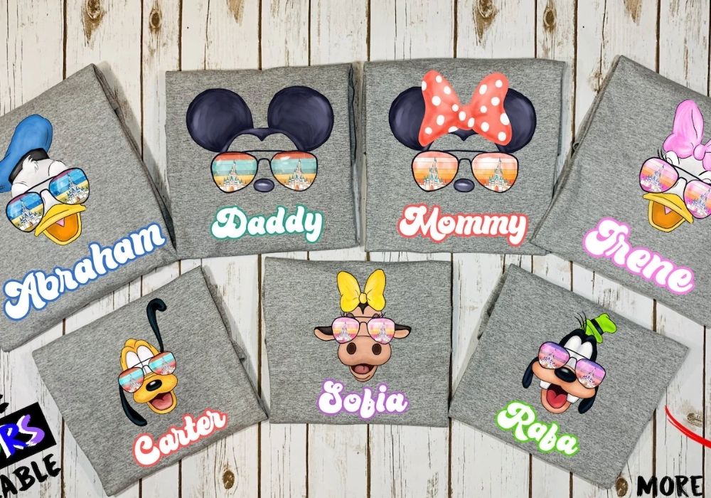 personalized disney character shirts from etsy