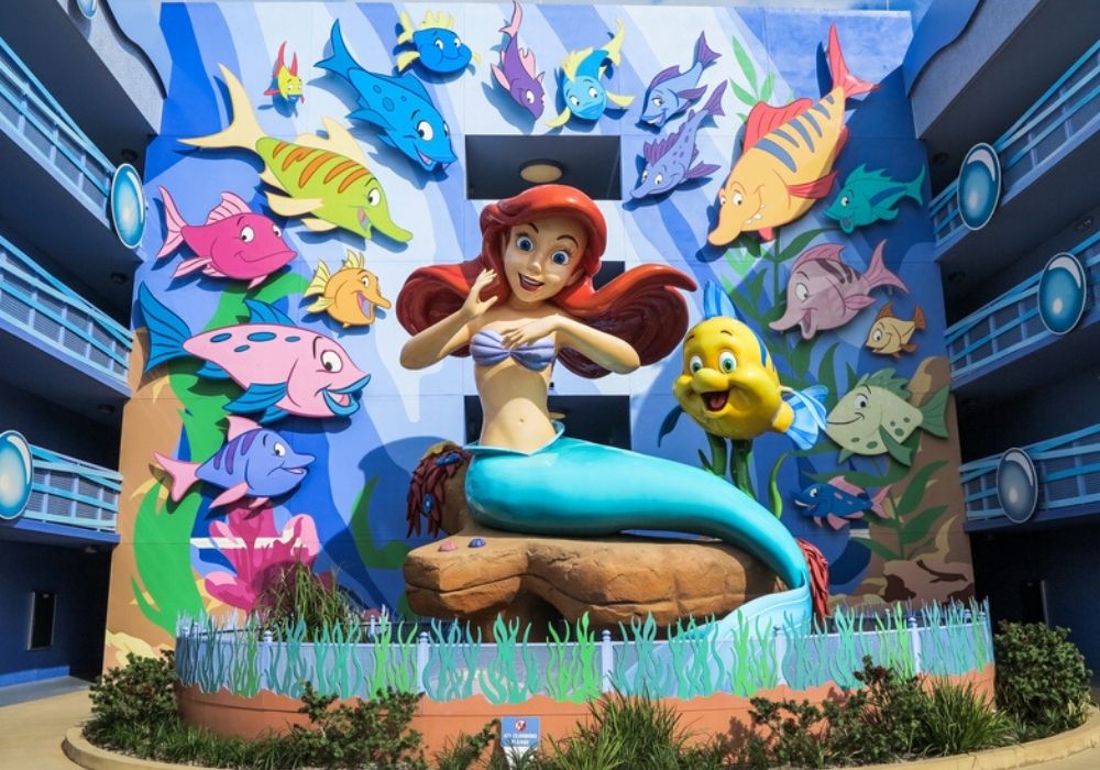Ariel in the Little Mermaid area of Art of Animation Resort