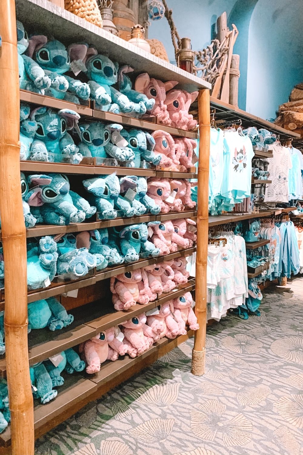 Lilo & Stitch souvenirs for sale in the Polynesian resort at Disney World