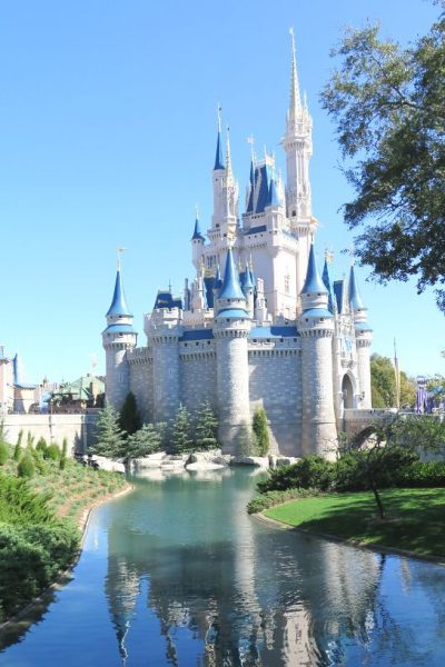 Cinderella's Castle overlooking water at Disney World