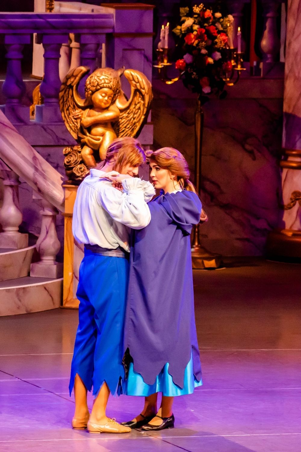 Prince Adam and Belle in the Beauty and the Beast stage show at Hollywood Studios