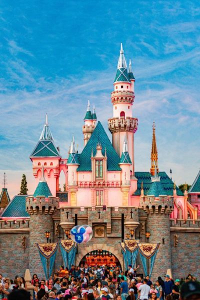 sleeping beauty castle at disneyland during the day