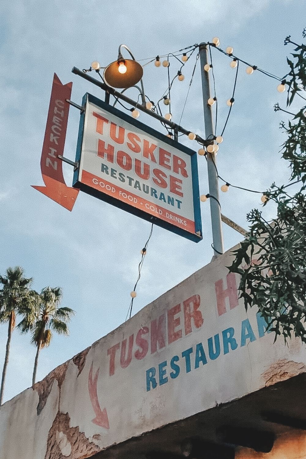 sign for tusker house restaurant at animal kingdom