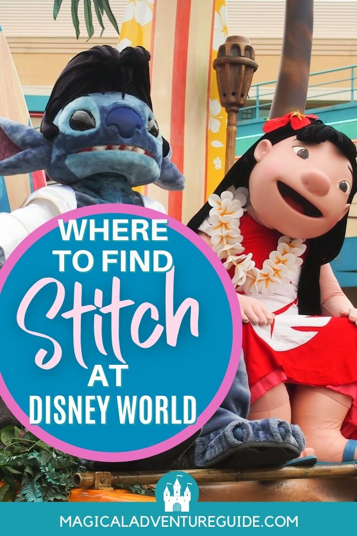Lilo and Stitch characters on a parade float at Disney