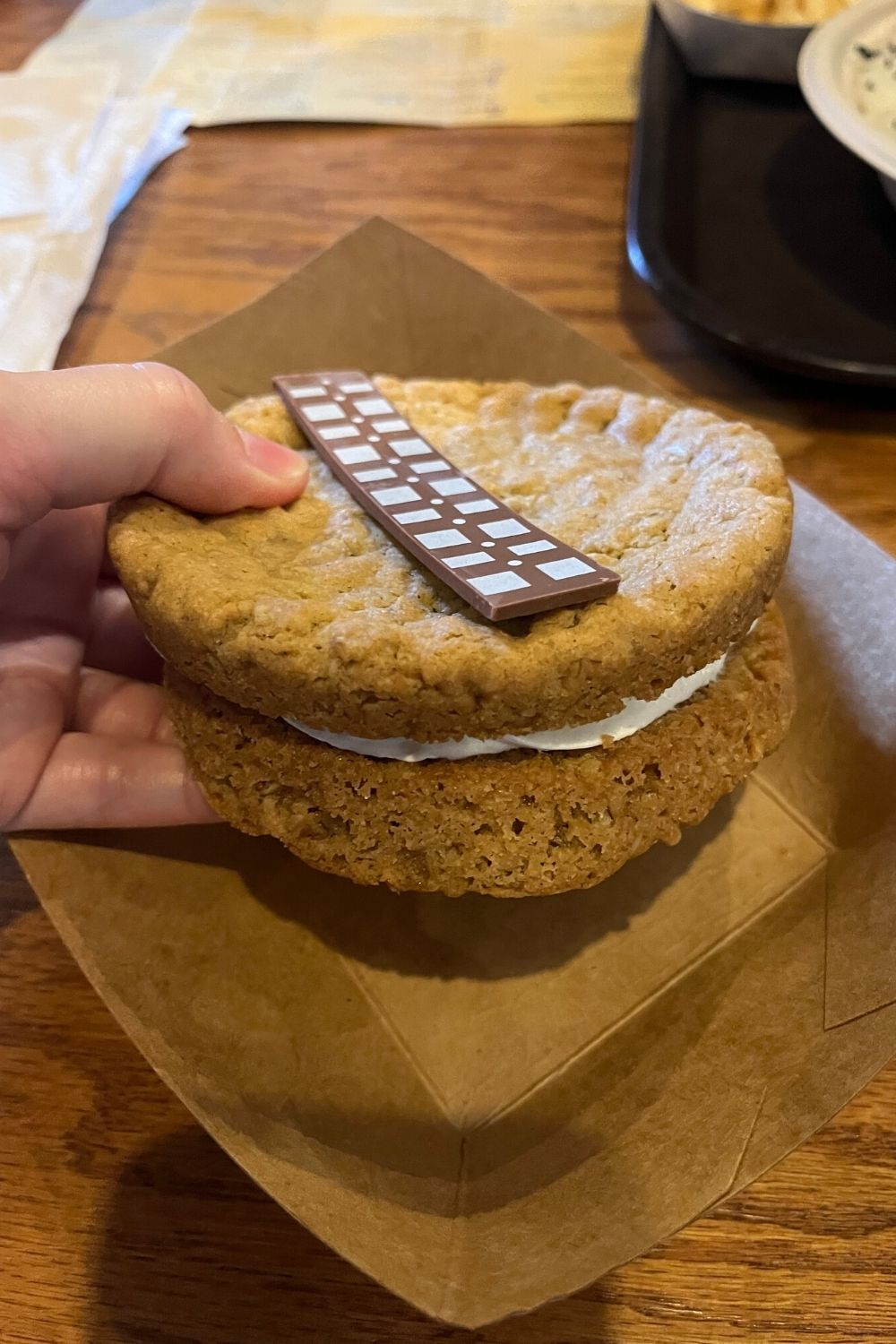 a Wookie Cookie dessert from Backlot Express in Hollywood Studios